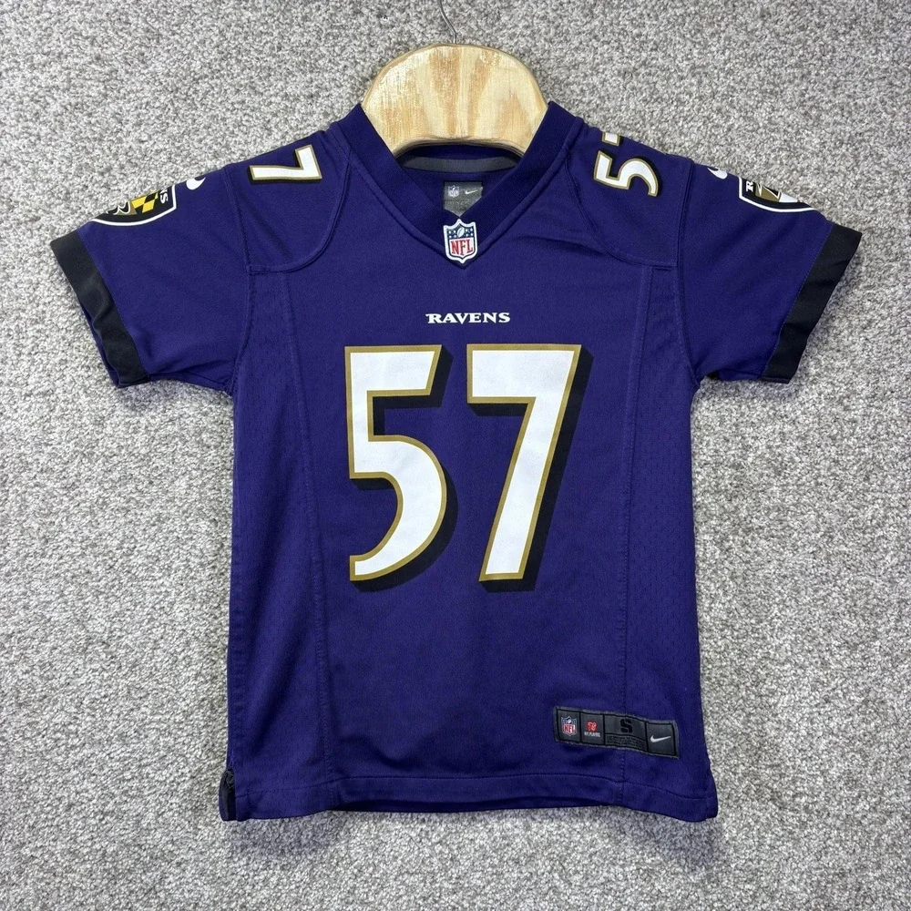 Baltimore Ravens Jersey Boys Small Purple NFL Football Nike CJ Mosley 57